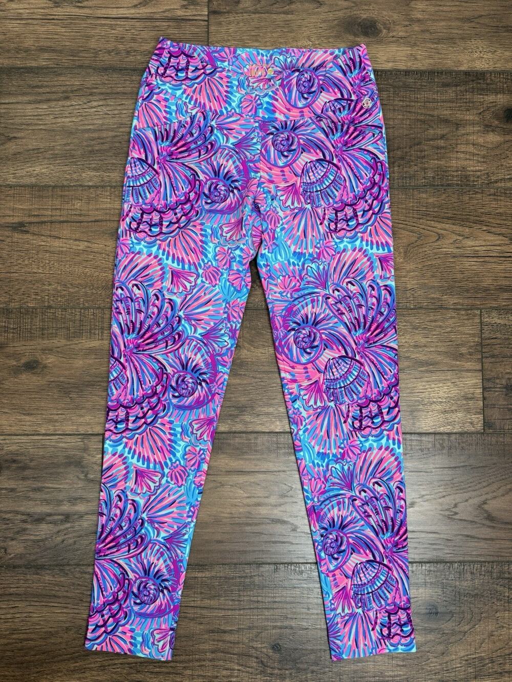 Lilly Pulitzer Luxletic Corso Ankle Pants Sz 2 UPF 50+ Pull On Trouser Pink